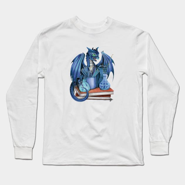 Artist's Pet Blue Dragon Long Sleeve T-Shirt by Sandra Staple